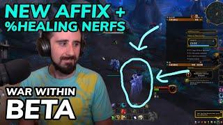 New Affix Healing Adjustments Class Tuning - War Within Beta Update