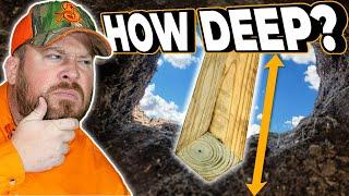 How Deep YOU Should Set Your Fence Posts Wood Steel and Driven Posts