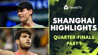 Alcaraz vs Machac Sinner vs Medvedev Feature  Shanghai 2024 Quarter-Final Highlights Part 1