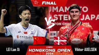 FINAL  LEI Lan Xi CHN vs Viktor AXELSEN DEN  Hongkong Open 2024 Badminton