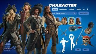 Fortnite x Pirates of the Caribbean Skins + All Cosmetics Jack Sparrow Davy Jones and more