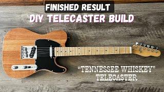 Finished Result Of My Tennessee Whiskey DIY Telecaster Build From Bargain Musician