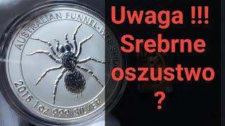 Fałszerstwo Srebra bulionowe oszustwo? Srebro inwestycyjne 1 dolar Australia kopia Bulion złom