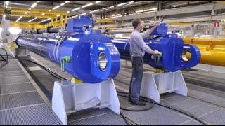 The amazing recovery process of the giant hydraulic cylinder & The rail manufacturing process