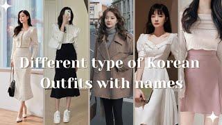 Types of Korean Outfit for girls with names #fashion #kpop #tips