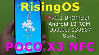 RisingOS v1.1 UnOfficial for Poco X3 Android 13 ROM Update 230507