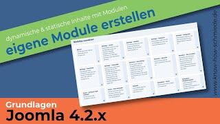 Joomla 4 - Eigene Module erstellen - Joomla 4 Einsteiger Grundlagen