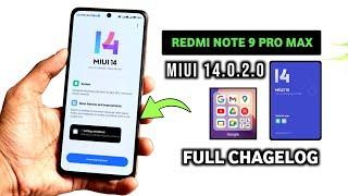 Redmi Note 9 Pro Max MIUI 14.0.2.0 MIUI 14 Update Full Changelog  Redmi Note 9 Pro New Update