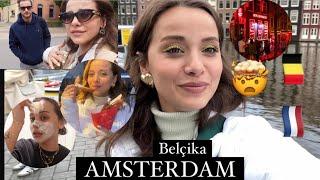 BELÇİKADAYIZ AMSTERDAMI GEZDİK CHURROS YEDİK 🫠BİRLİKTE CİLT BAKIMI-MAKYAJ YAPTIK 