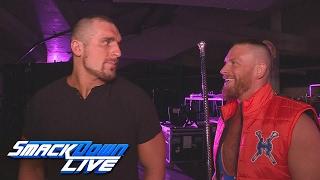 Things get tense between Mojo Rawley & Curt Hawkins backstage SmackDown LIVE Exclusive Feb 7 2017