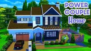 POWER COUPLE HOME  The Sims 4 CC Speed Build - DEEcorate