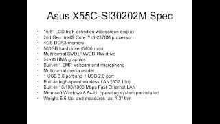 Asus X55C-SI30202M 15.6-Inch Laptop Preview