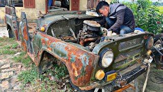 Restoration of ancient cars UAZ 469  Restore and repair of engine gearbox for UAZ 469 vehicle