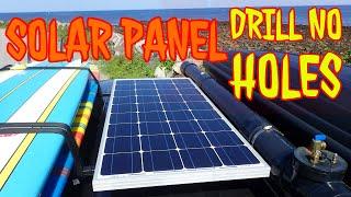 Solar panel installation without drilling holes Van Life