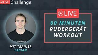 Probetraining für die 6 Wochen LIVE Challenge auf dem Rudergerät mit Fabian