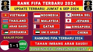 NAIK SEMAKIN PESAT Rangking FIFA Terbaru 2024 Setelah Tahan Imbang Arab Saudi