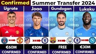  ALL CONFIRMED TRANSFER SUMMER 2024 ⏳️Ugrate to United  Lukaku to Napoli  Gundogan  to City