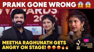 Meetha Raghunath Gets Angry On Stage   Prank Gone Wrong   JFW Movie Awards 2024 #naangaali