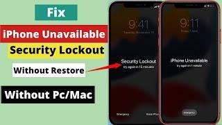 Fix iPhone unavailableSecurity Lockout without PC or Restore 2022Unlock iPhone if forget Password.