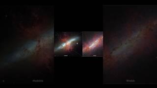 The Heart of A Smoking Starburst Galaxy M82 By Webb Telescope #shorts