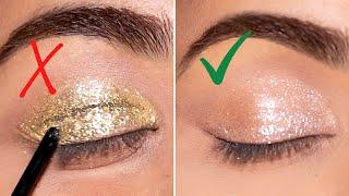 How To Apply Glitter on CREASED or HOODED Eyelids 3 Ways