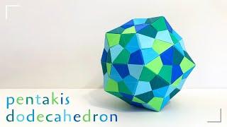 PENTAKIS DODECAHEDRON  Modular Origami  Triangle Edge Module 90 Units Origami Stop Motion