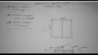 how to draw window plan elevation with pencil