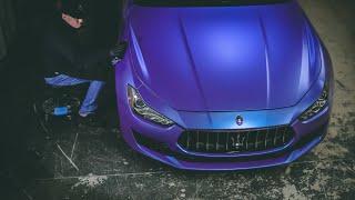 Maserati Wrapped in Satin Glacial Frost