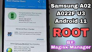 Samsung A02 A022F U3 Android 11 ROOT By Magisk Manager