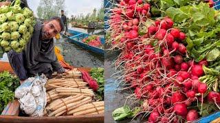 WORLDS ONLY Floating Vegetable Market in Kashmir दुनिया की सबसे निराली सब्जी मंडी