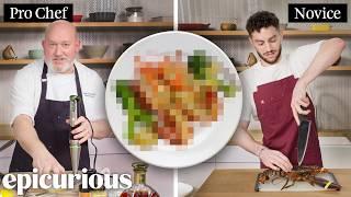 Pro Chef & Amateur Cook Try to Make Lobster with No Recipe  On the Spot  Epicurious