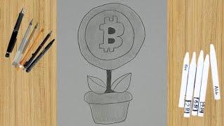 Bitcoin plant pencil sketch   Bitcoin plant pencil sketch for kids  how to draw  school  disney