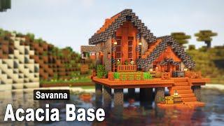 Minecraft How to build an Acacia Base  Easy Tutorial