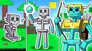 I Survived 1000 DAYS as a DIAMOND SKELETON in HARDCORE Minecraft - Shiny Mobs Compilation