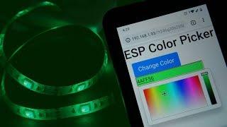 ESP32ESP8266 RGB LED Strip with Color Picker Web Server