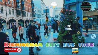 Birmingham city centre bus tour 4k  2024 uk travel guide