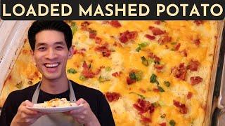 The BEST Fully Loaded Mashed Potato Casserole Recipe EASY & SIMPLE - Potluck Dish  Danlicious