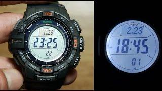 Casio Protrek PRG-270-1 *Unboxing sensor &  light demo