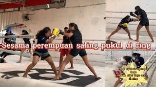 Sparring tinju atlet wanita boxing & muay thai Banyumas