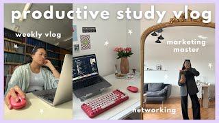 PRODUCTIVE STUDY VLOG Marketing Master Studentin Networking Weekly Vlog Bib  Laica Vergara