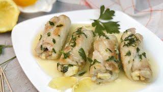 INVOLTINI DI LONZA con CREMA AL LIMONE CREMOSE piatto FACILE e VELOCE