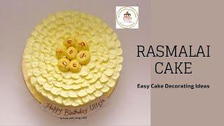 RASMALAI CAKE Easy Cake Decorating Ideas Make Floral Rasmalai Cake Design Using Noor 44 No. Nozzle