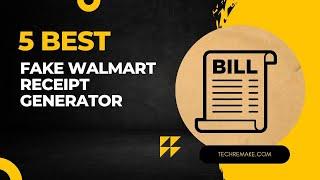 5 Best Walmart Receipt Generator  Walmart Receipt Maker  Walmart receipt logo