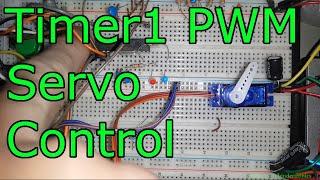 Timer1 PWM Servo Control  ATmega328P Programming #15 AVR microcontroller with Atmel Studio