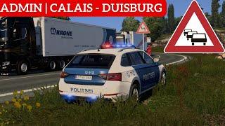 ️ TRAFFIC JAM in Calais-Duisburg  TRAIN CROSSING  ‍️TruckersMP Game Moderator