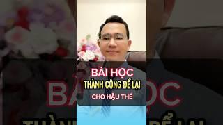 Bài học để lại cho hậu thế.