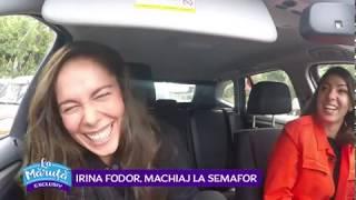 Irina Fodor accepta provocarea de a se machia la semafor