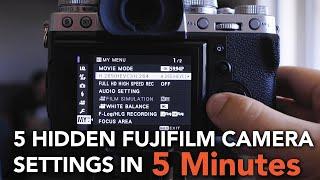 5 Hidden FUJIFILM XT3XT4 Camera Settings in 5 Minutes