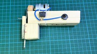 How to Make a Mini JİGSAW Machine from dc motor. - Simple inventions