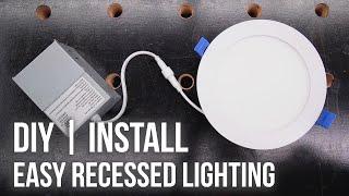 How to Install Recessed Lights  Easy DIY LED Install